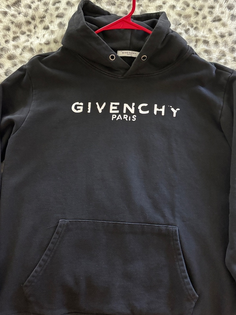 Givenchy Black Hoodie with White Logo